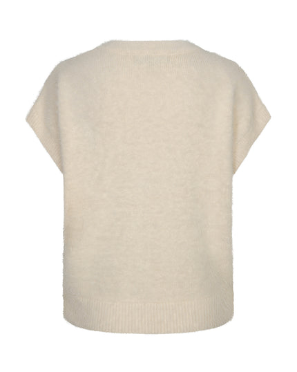 Red Button - Women's Sleeveless Cardigan Fuzzy SRB5116 Cream at Kings Road Fashions, Leighton Buzzard, UK