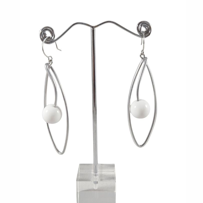 Samuel-Coraux-Dew-Drop-Earrings - Transparent + White