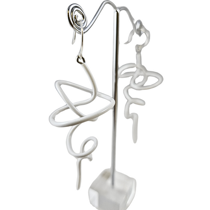Samuel Coraux - Little Zig Earrings White Gloss