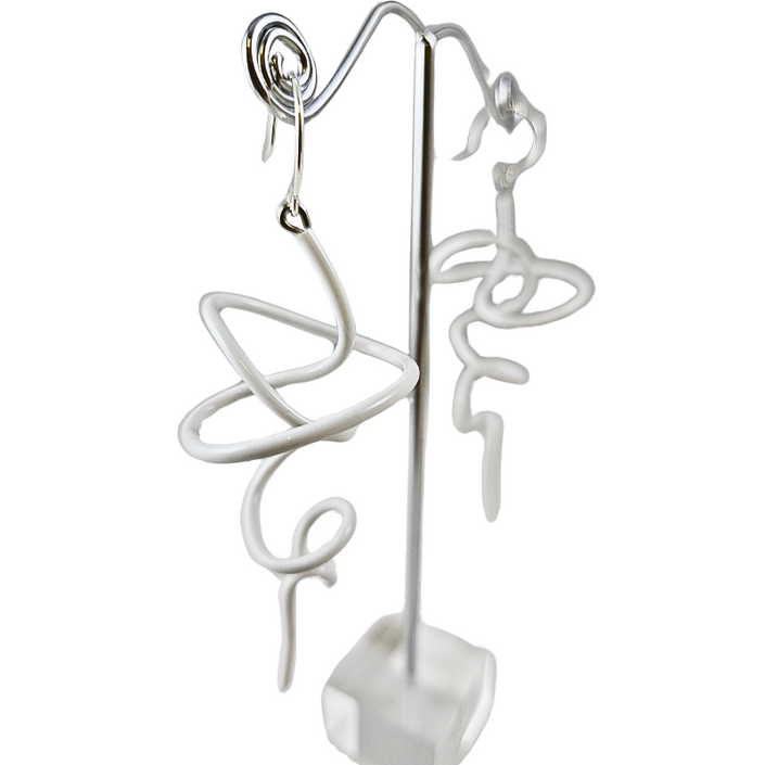 Samuel Coraux - Little Zig Earrings White Gloss
