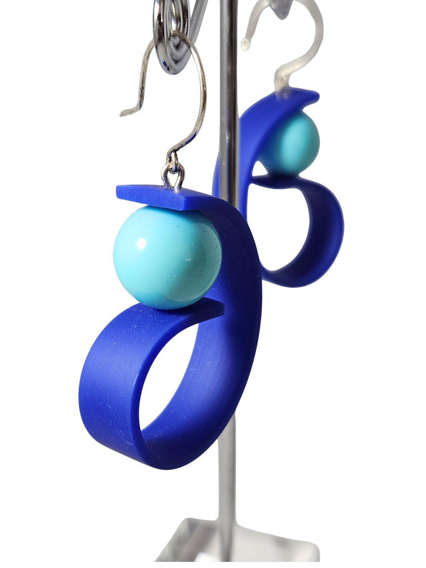 Samuel-Coraux-Penser-The-Thinker-Earring-Blue-turquoise-Kings-Road-Fashions