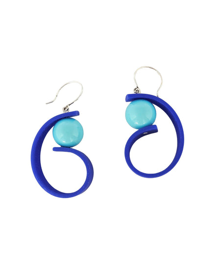 Samuel-Coraux-Penser-The-Thinker-Earring-Blue-turquoise-Kings-Road-Fashions