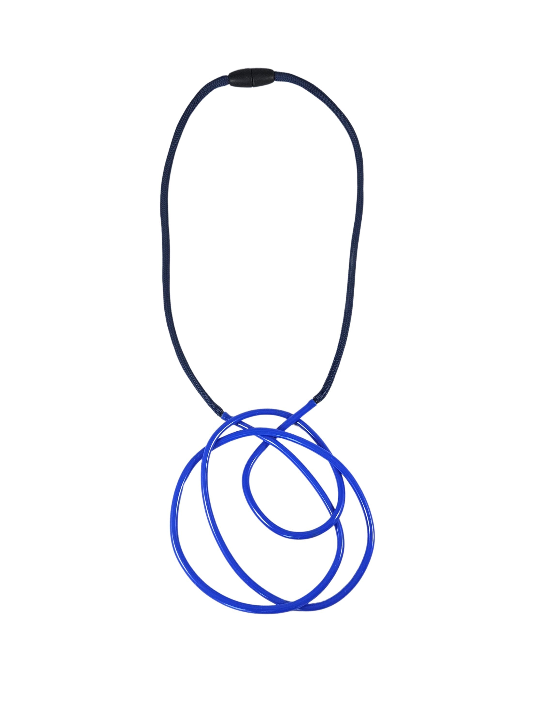 Samuel- Coraux -Small -Medallion- Necklace- Royal- Gloss-and -Black-Kings-Road-Fashions