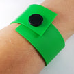 Samuel-Coraux-Wrap-cuff-bracelet-green-on-arm