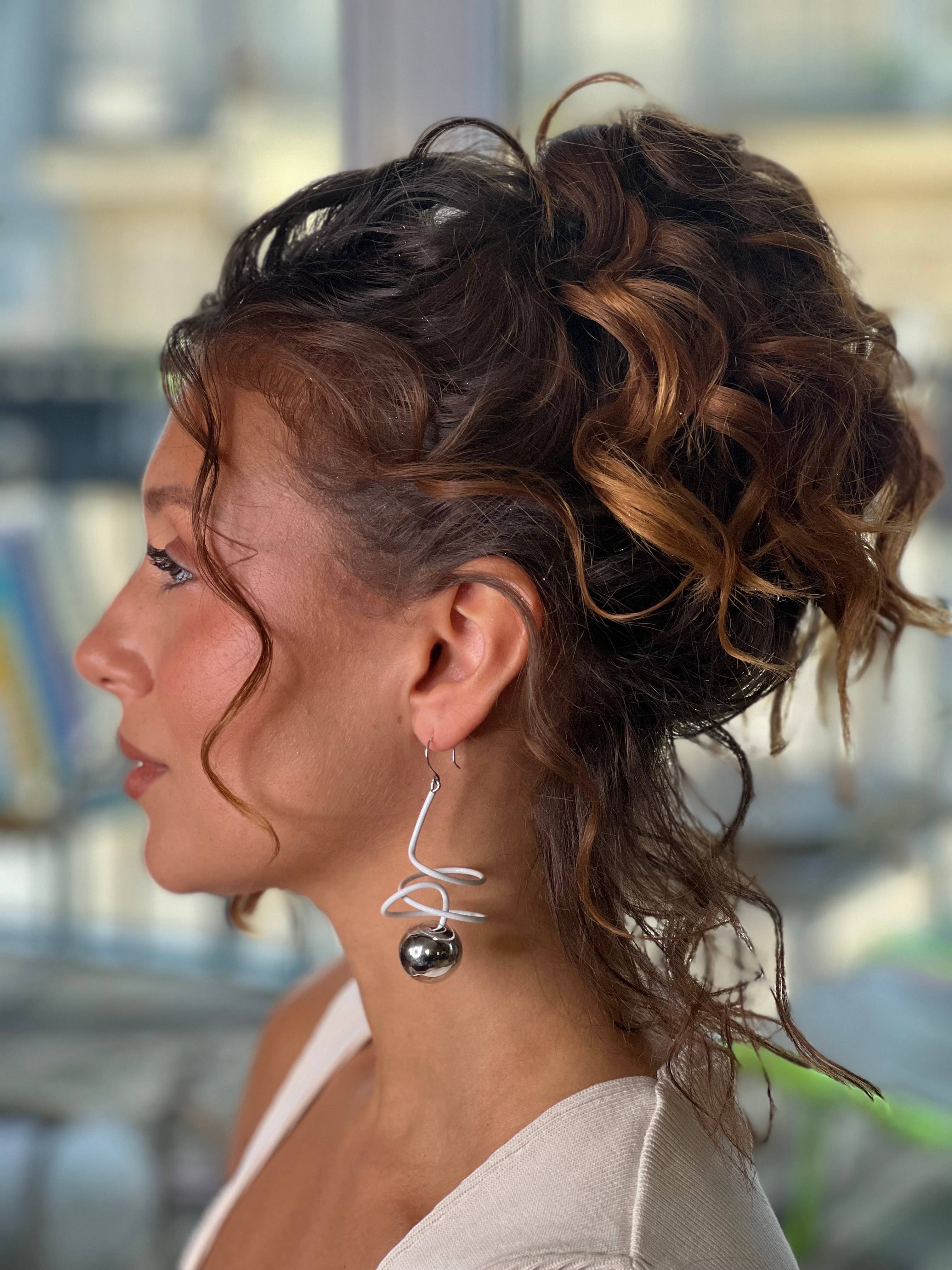 Samuel-Coraux - Tomoko-Metal-Earrings-White
