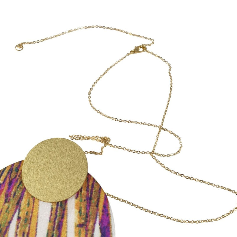 Silky Moons- Silk Pendant Necklace