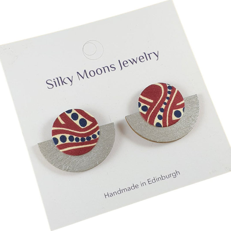 Silky Moons- Small Stud Earring