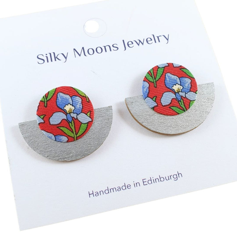 Silky Moons- Small Stud Earring