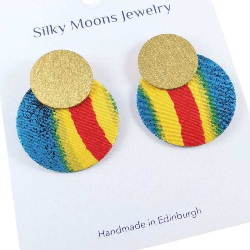 Silky Moons- Two Moons Medium Earring