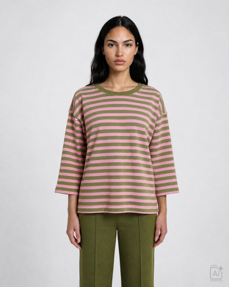 Smith-&-Soul-Women_s-Relaxed-Sweatshirt-Pink_Olive-Stripe-0726-1127-S-703-olive-Kings-Road-Fashions-2