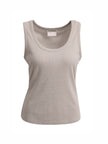 Smith & Soul Women's Fitted Metallic Rib Tanktop - 0726-0716 - Sand - 103