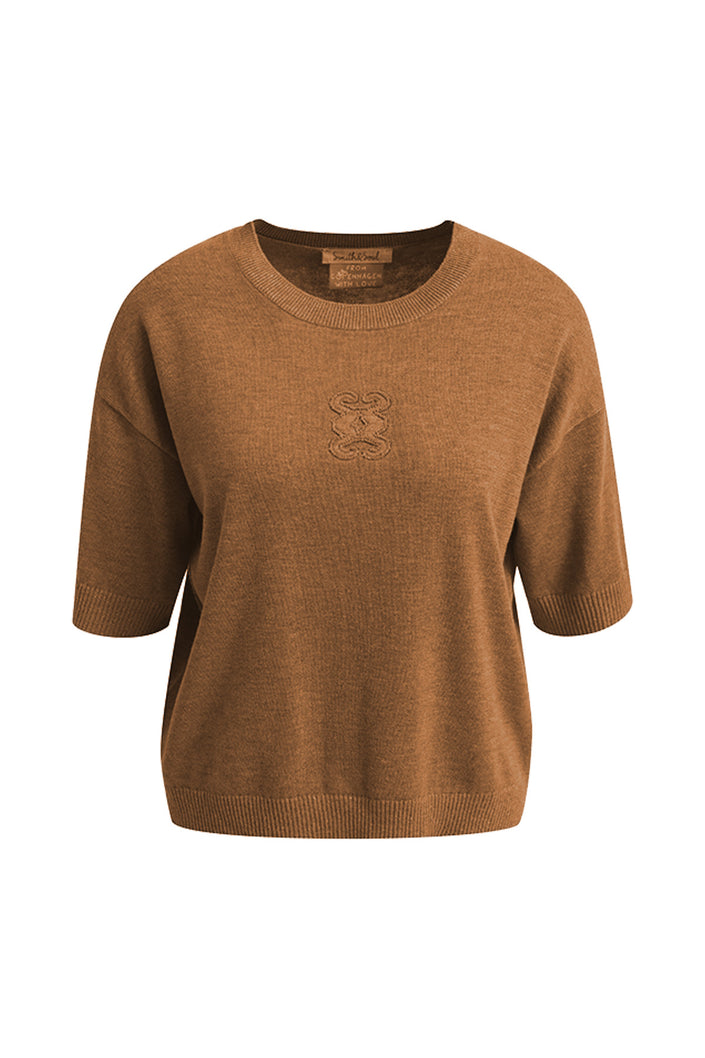 Smith-_amp_-Soul-Women_s-Half-Sleeve-Cashmere-Blend-Sweater-0826-0746-912-Toffee-Kings-Road-Fashions
