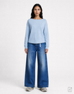 Smith -& -Soul -Women's -Regular -Raglan -Sleeve -Sweatshirt -0826-1013 - 601- Light- Blue-Kings-Road-Fashions