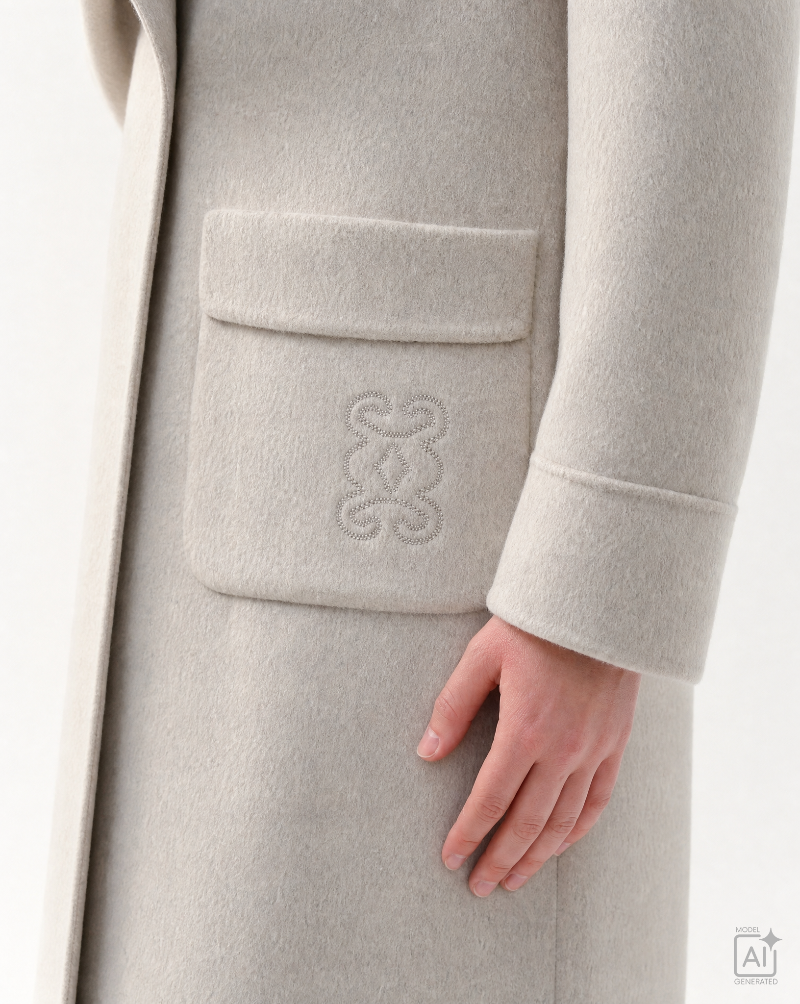 Smith -& -Soul -Women's -Three -Quarter -Wool -Blend -Coat - 0826-1153 - 120 -Oat- Milk-Kings-Road-Fashions