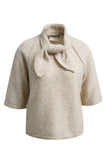 Smith -&- Soul -Women's- Short -Sleeve- Knit -Top -with -Scarf -Sand- &nbsp;-0826-0849 - 103 -sand
