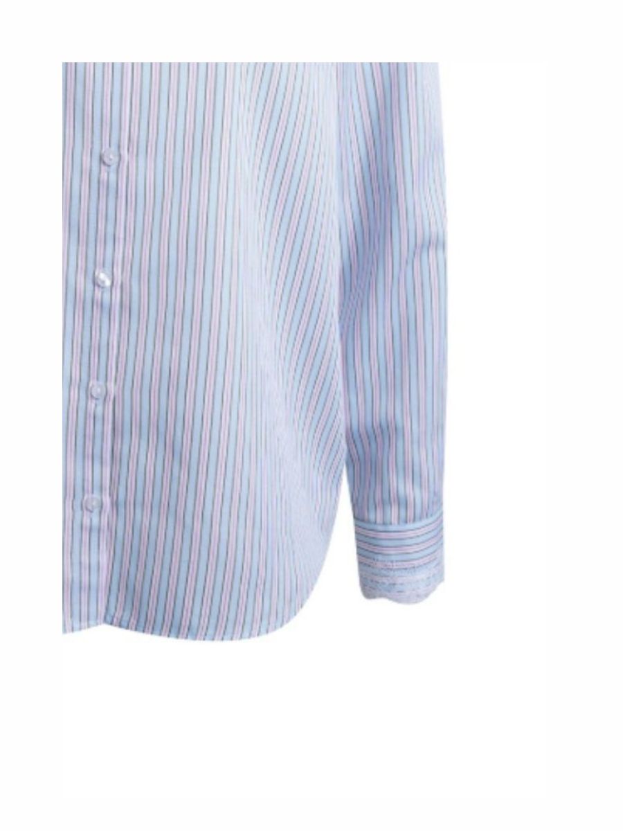 Smith & -Soul -Women's -Striped -Blouse -With -Lace -Cuff -0726-0703 - 1602- sky- print-Kings-Road-Fashions