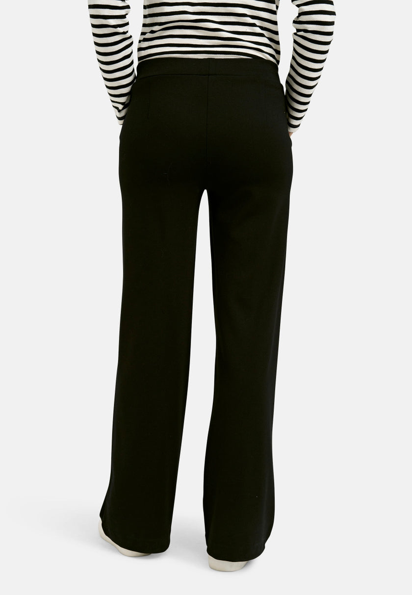 Smith & Soul Women's Jersey Straight Leg Trouser Black 0000-0957 - 099 black-Kings-Road-Fashions-