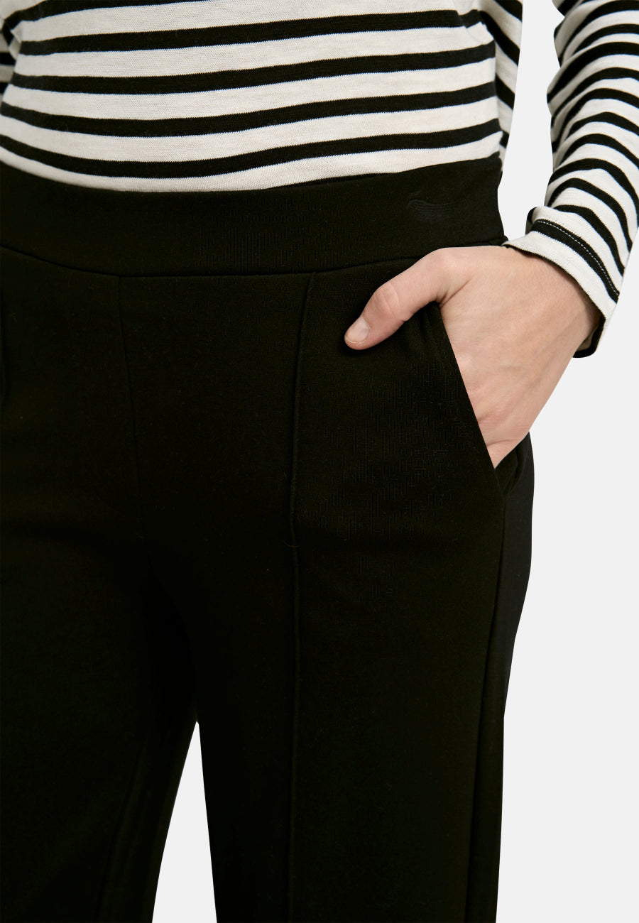 Smith & Soul Women's Jersey Straight Leg Trouser Black 0000-0957 - 099 black-Kings-Road-Fashions-