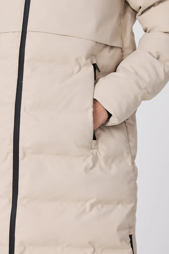Tanta Women's SNESTORM Insulated Raincoat T3252 - Stone Grey at Kings Road Fashions, Leighton Buzzard, UK