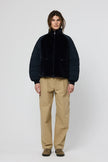 Tanta - Women's AISU T2111 Faux Fur Mix Jacket in Dark Navy at Kings Road Fashions, Leighton Buzzard, UK