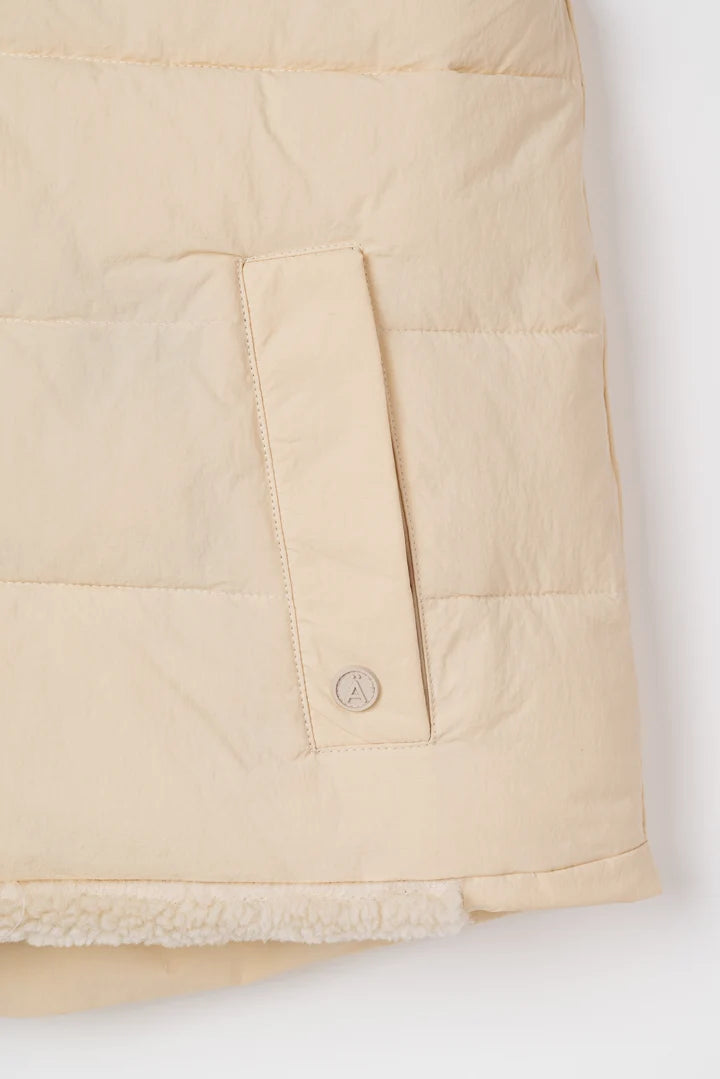 TANTÄ Women's IS T2110 Reversible Gillet in Sandshell at kings Road Fashions, Leighton Buzzard, UK