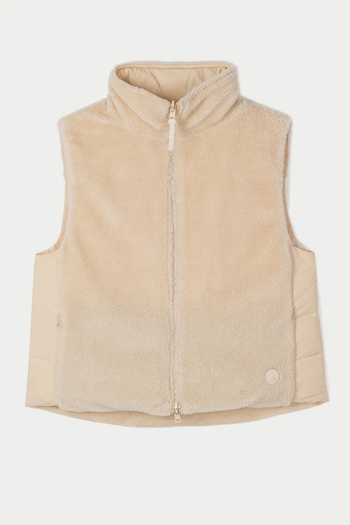 TANTÄ Women's IS T2110 Reversible Gillet in Sandshell at kings Road Fashions, Leighton Buzzard, UK