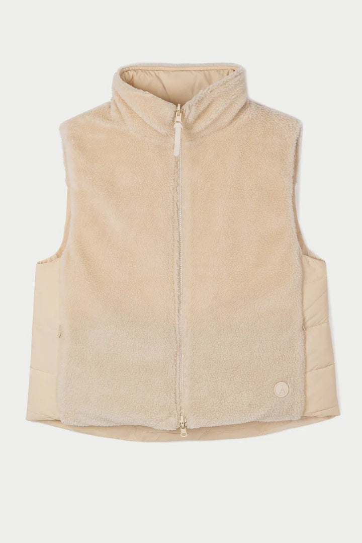 TANTÄ Women's IS T2110 Reversible Gillet in Sandshell at kings Road Fashions, Leighton Buzzard, UK