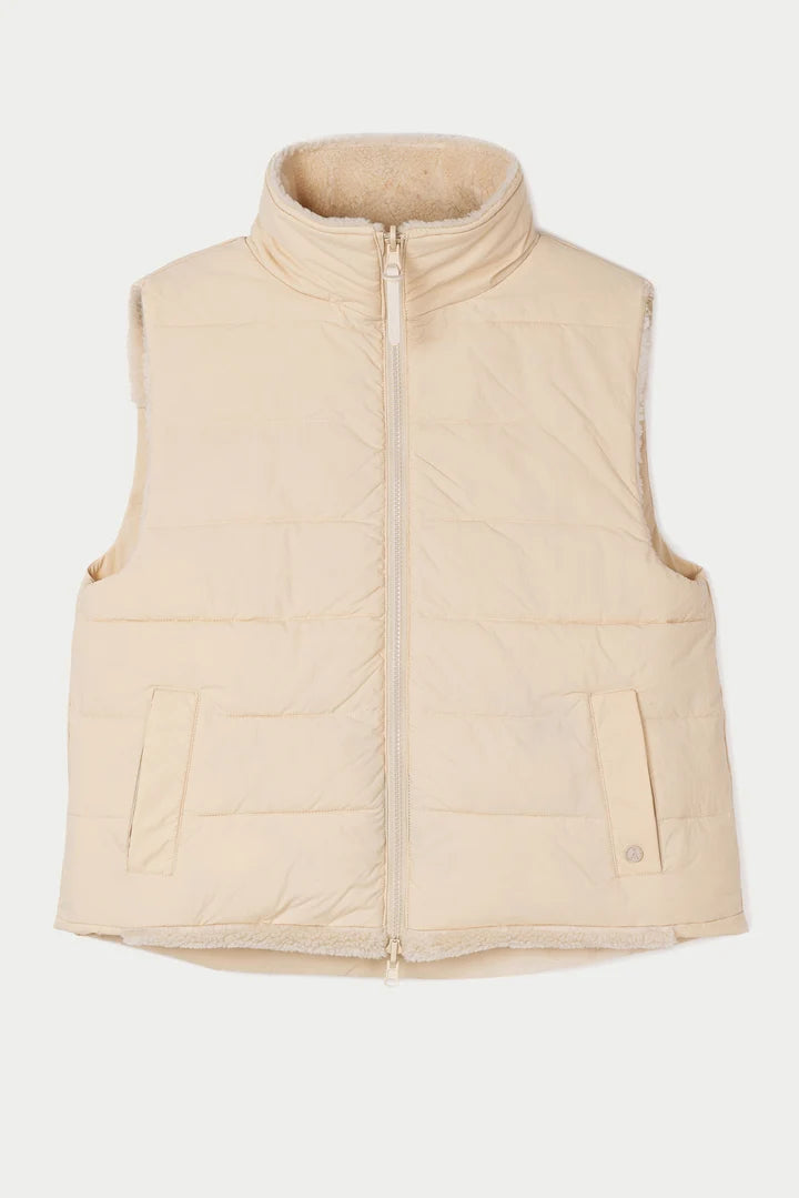 TANTÄ Women's IS T2110 Reversible Gillet in Sandshell at kings Road Fashions, Leighton Buzzard, UK