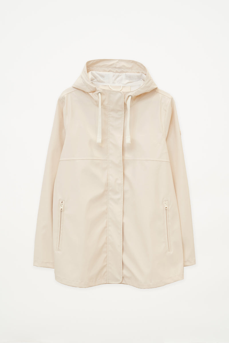 TANTÄ Women's DRIZZLE Raincoat in Whitecap Grey