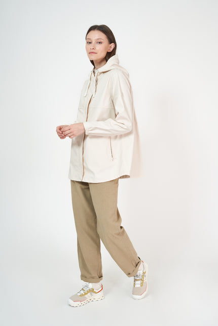 TANTÄ Women's DRIZZLE Raincoat in Whitecap Grey