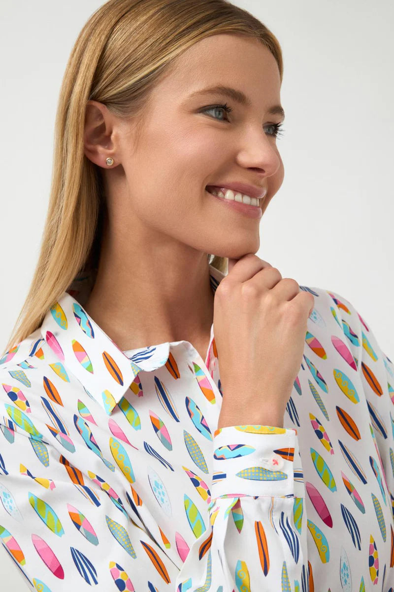 Tinta y Bariloche Women's Printed Navetas Shirt in White