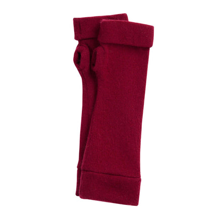 Turtle Doves - Recycled Cashmere Fingerless Gloves Berry 
