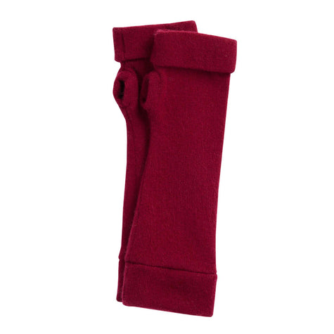 Turtle Doves - Recycled Cashmere Fingerless Gloves Berry 