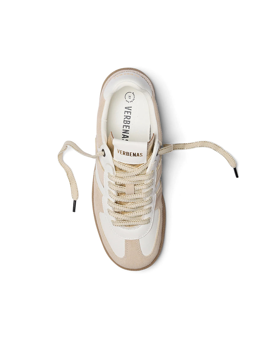 Verbenas -  Women's- Sora- Sibela- Sneakers- in -Blanco/Crudo/Oro - 9801761046