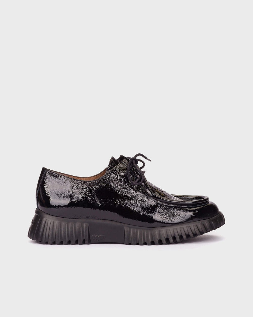 Wonders - Black -FLEXFLY -23 -Wallabies -Loafer -A-4423-1- Kings Road Fashions, Leighton Buzzard, UK