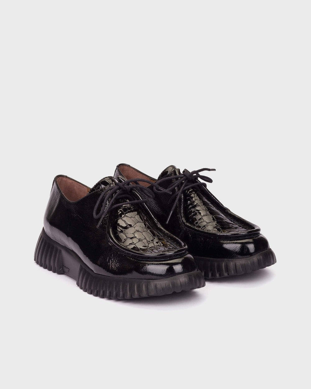 Wonders - Black -FLEXFLY -23 -Wallabies -Loafer -A-4423-1- Kings Road Fashions, Leighton Buzzard, UK