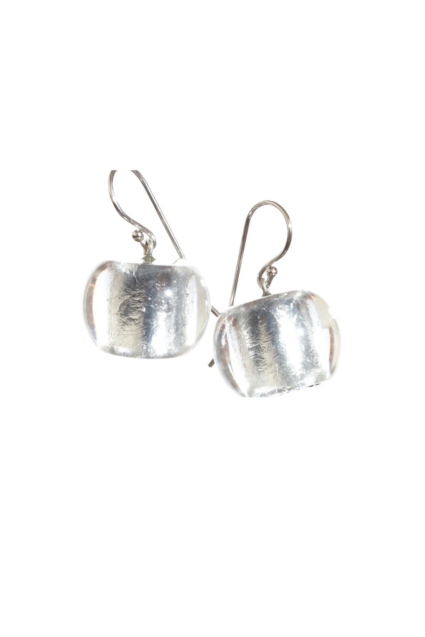 Bliss by Zsiska Short Hook Earrings - Glitz Series in Silver