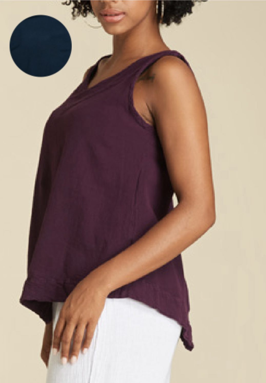 abaca-womens-julia-sleeveless-top-in-sapphire-t292