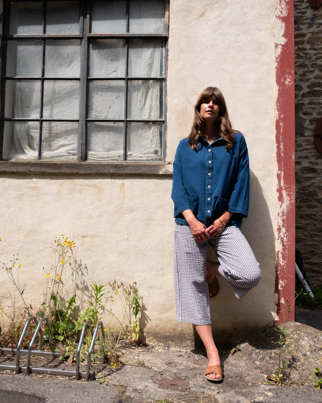 bibico-carrie-gingham-womens-check-culottes-ss25-kings-road-fashions
