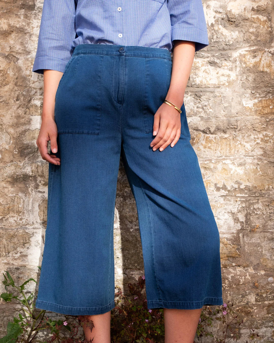 bibico-carrie-womens-s-culottes-in-textured-denim-ss25-kings-road-fashions