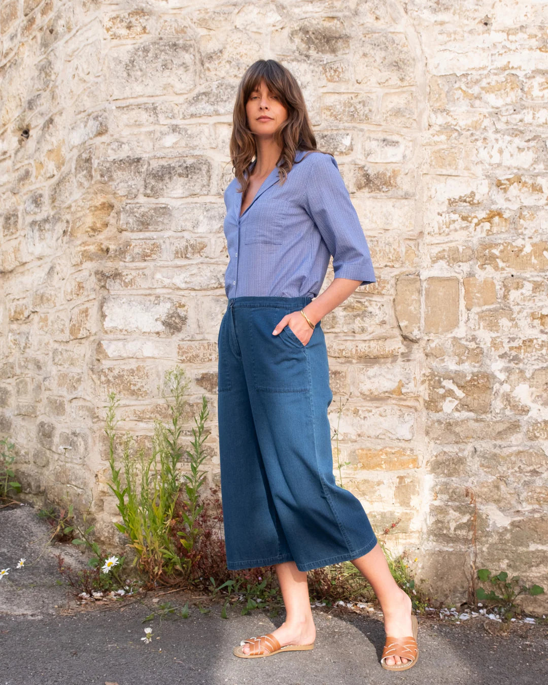 bibico-carrie-womens-s-culottes-in-textured-denim-ss25-kings-road-fashions
