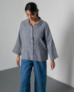 bibico-womens-anya-relaxed-blouse-navy-little-check