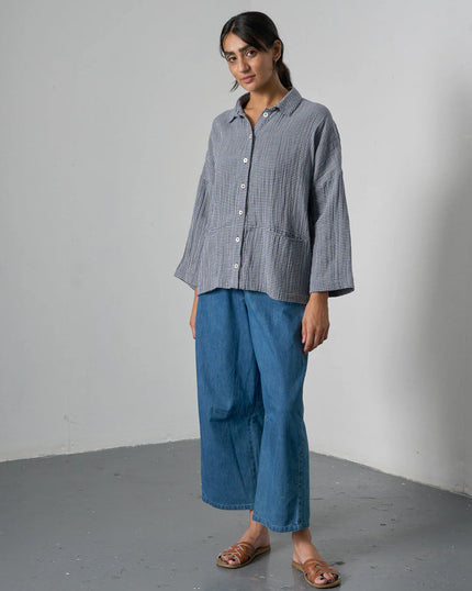 bibico-womens-anya-relaxed-blouse-navy-little-check