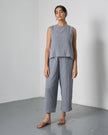 bibico-womens-clara-tapered-trousers-little-check-navy