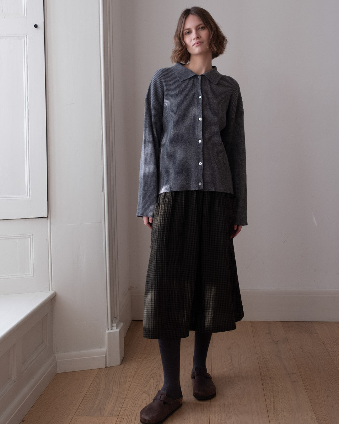 bibico-womens-nora-skirt-olive-check-BW25WS003-olivecheck-kings-road-fashions