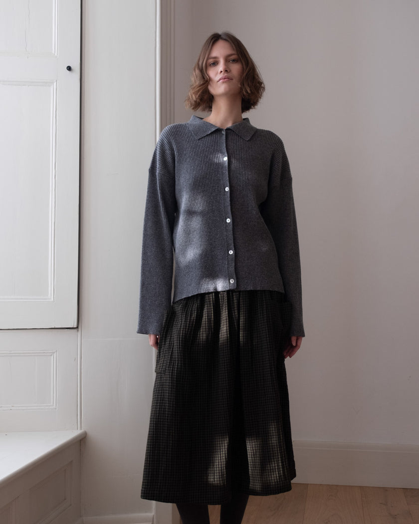 bibico-womens-nora-skirt-olive-check-BW25WS003-olivecheck-kings-road-fashions