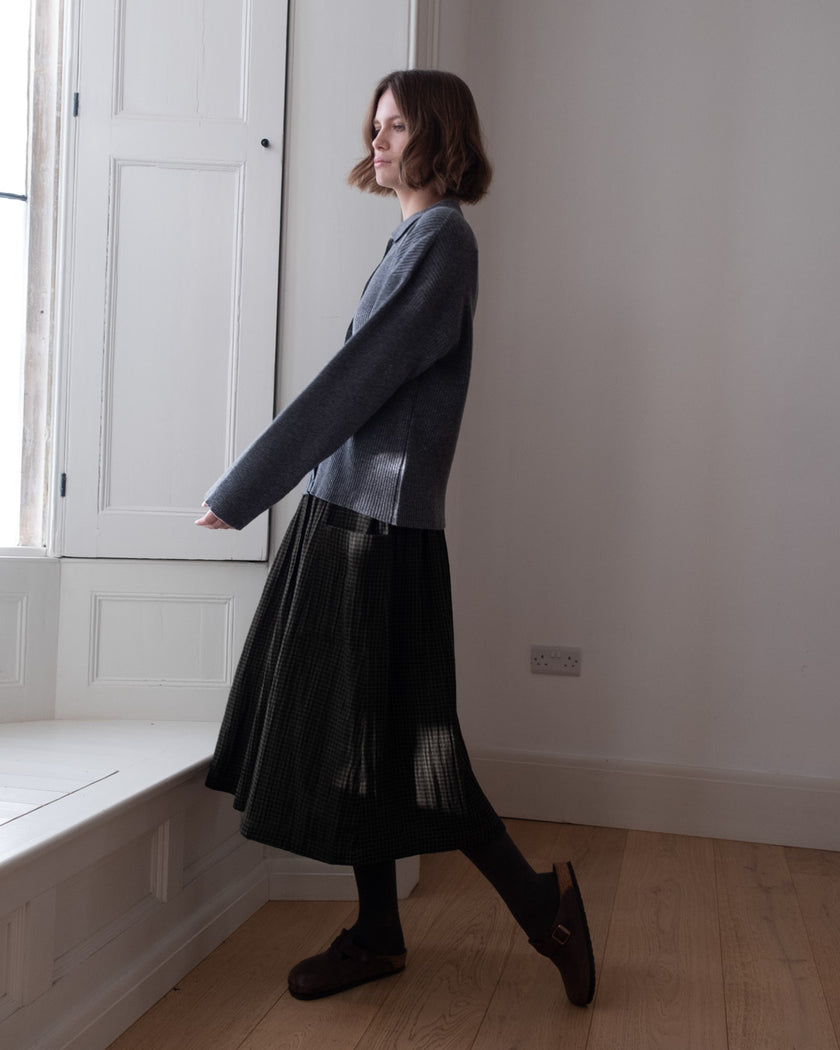 bibico-womens-nora-skirt-olive-check-BW25WS003-olivecheck-kings-road-fashions