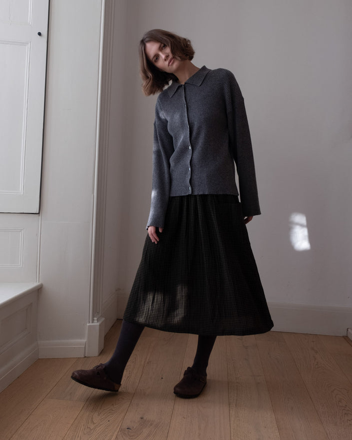 bibico-womens-nora-skirt-olive-check-BW25WS003-olivecheck-kings-road-fashions