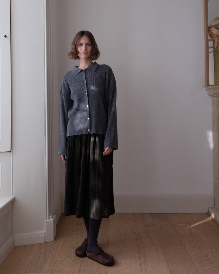 bibico-womens-nora-skirt-olive-check-BW25WS003-olivecheck-kings-road-fashions