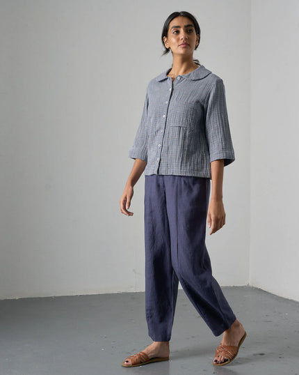 bibico-womens-rowan-blouse-little-check-navy